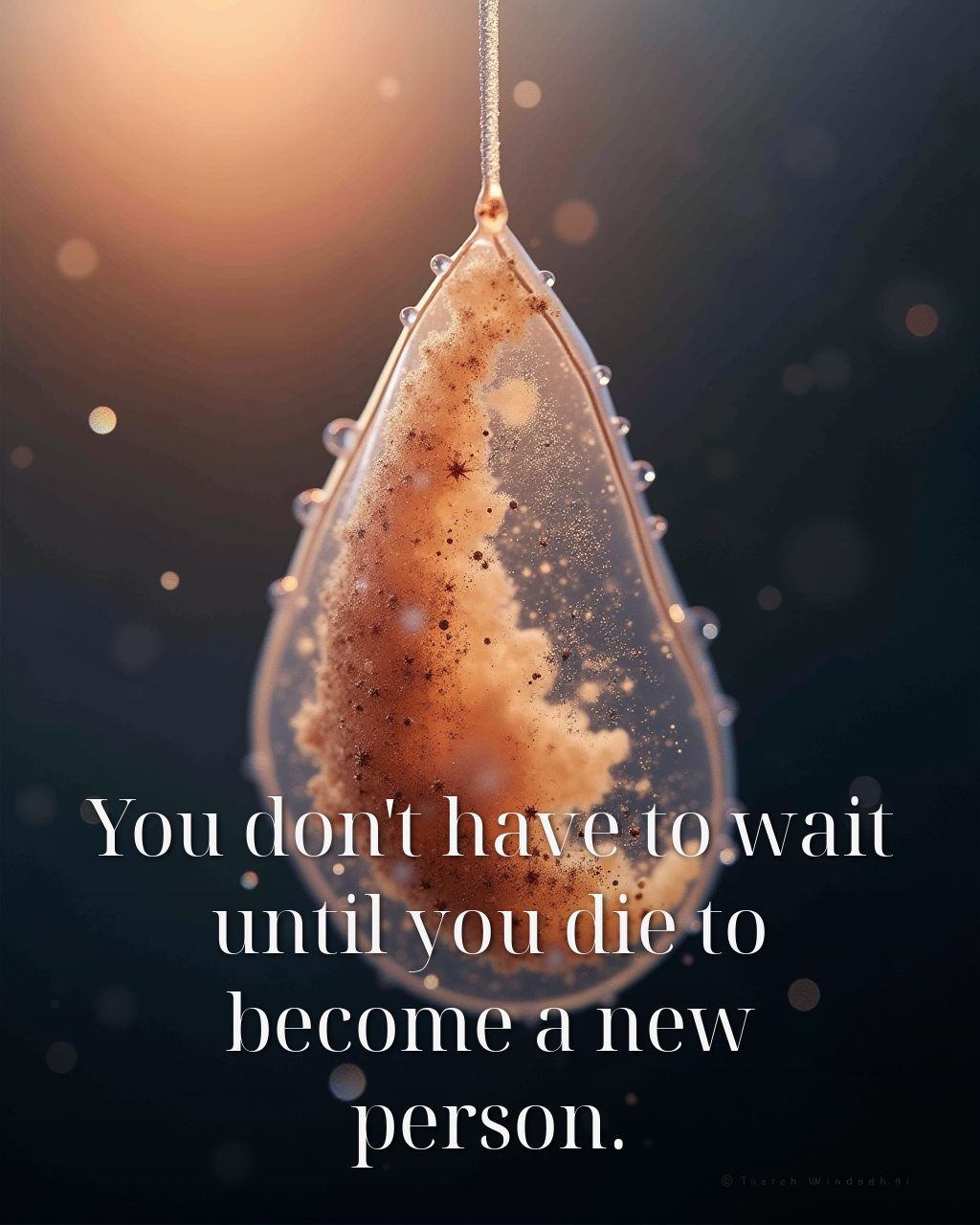 You don't have to wait until you die to become a new person.