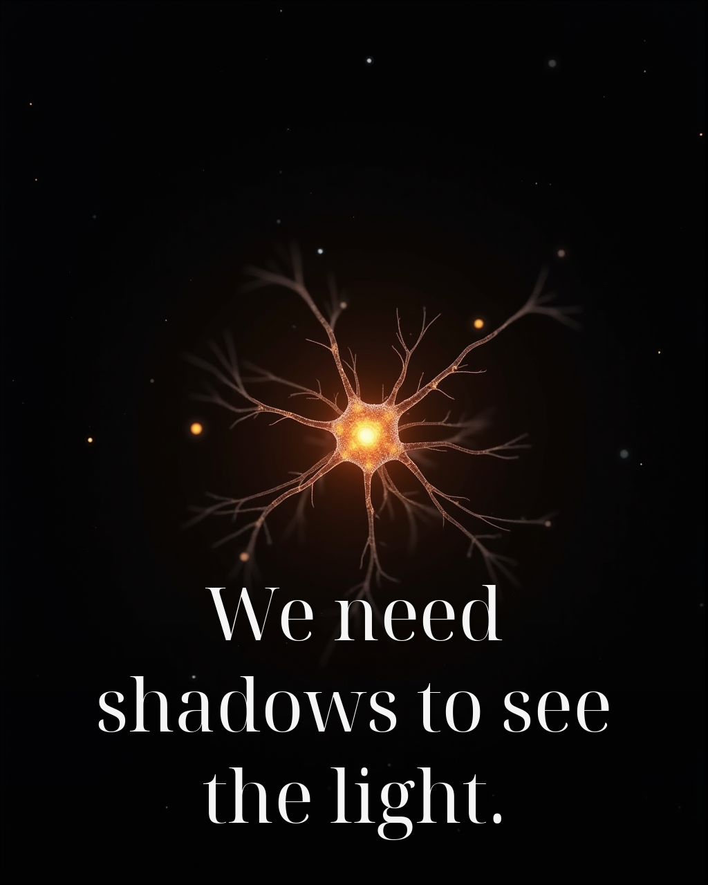 We need shadows to see the light.
