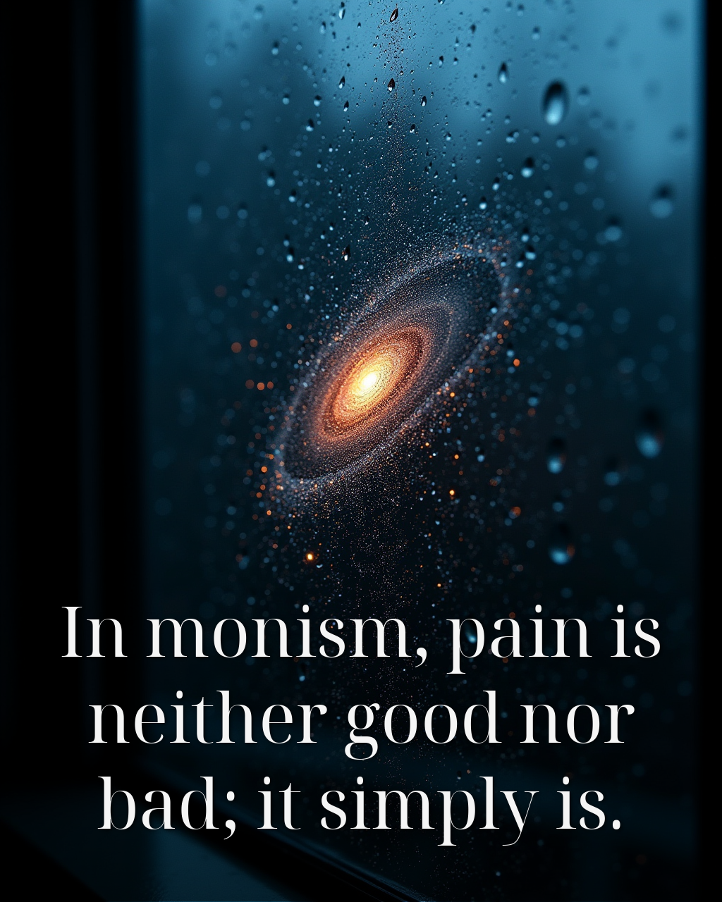 In monism, pain is neither good nor bad; it simply is.