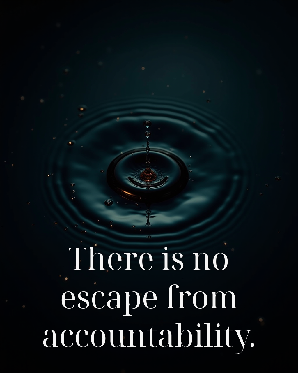 There is no escape from accountability.