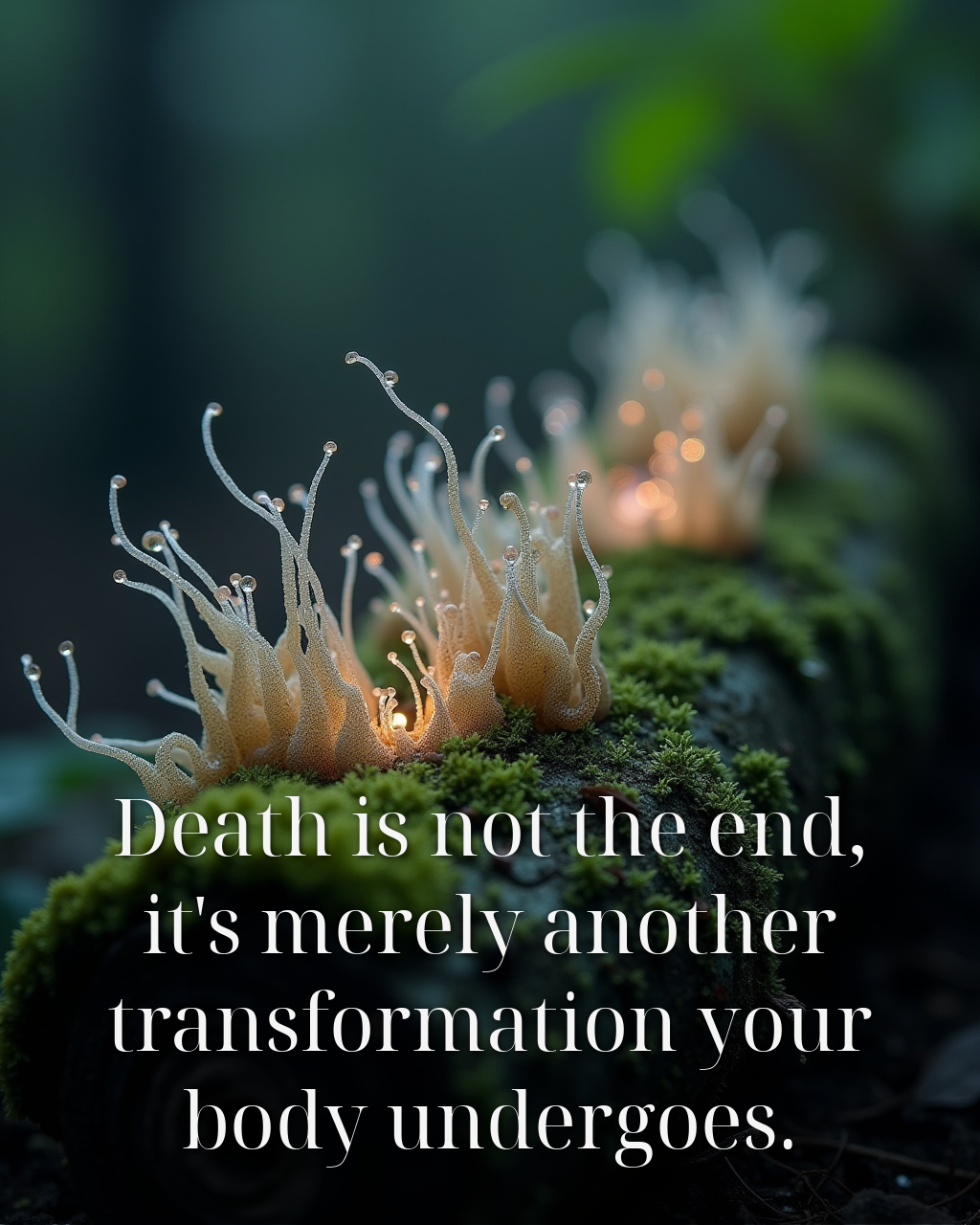 Death is not the end, it's merely another transformation your body undergoes.