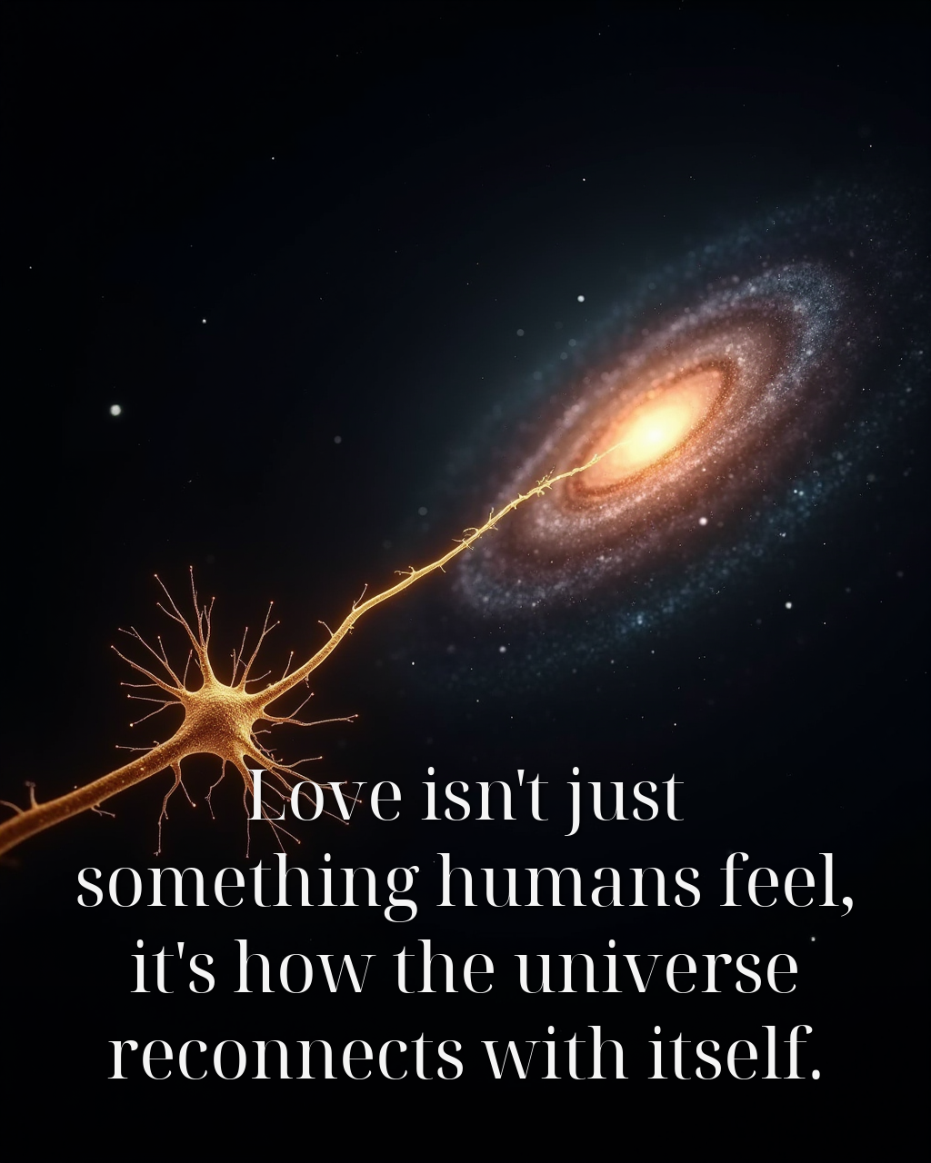 Love isn't just something humans feel, it's how the universe reconnects with itself.