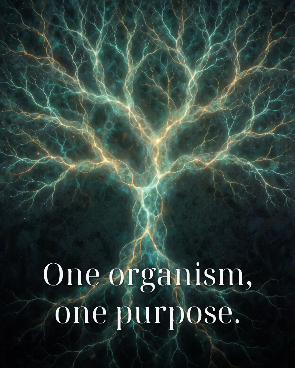 One organism, one purpose.