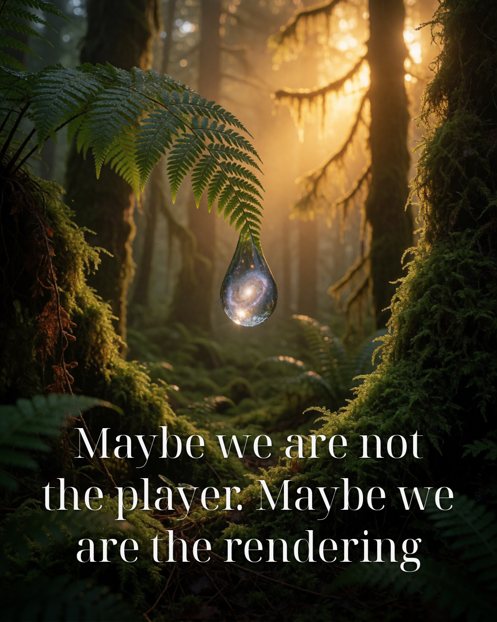 Maybe we are not the player. Maybe we are the rendering